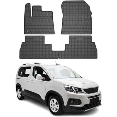 OMAC Tapis de voiture tous temps Compatible avec Peugeot Rifter 2018-2022 Ajustement 3D En caoutchouc Noir OMAC Tapis de voiture tous temps Compatible avec Peugeot Rifter 2018-2022 Ajustement 3D En caoutchouc Noir