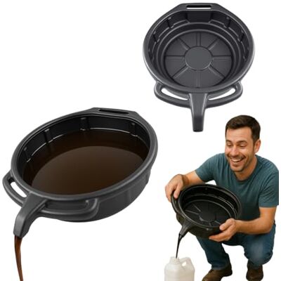 Anwicar Bac de vidange d'huile 16 L Bac de récupération portable et résistant aux éclaboussures pour huile moteur liquide de refroidissement et huile de transmission Anwicar Bac de vidange d'huile 16 L Bac de récupération portable et résistant aux éclaboussures pour huile moteur liquide de refroidissement et huile de transmission