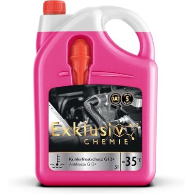 Exklusiv Chemie 5 litres d'antigel de radiateur G12+ 5 ans Liquide de refroidissement voiture jusqu'à -35° Liquide de refroidissement G12 voiture Prêt à l'emploi Exklusiv Chemie 5 litres d'antigel de radiateur G12+ 5 ans Liquide de refroidissement voiture jusqu'à -35° Liquide de refroidissement G12 voiture Prêt à l'emploi