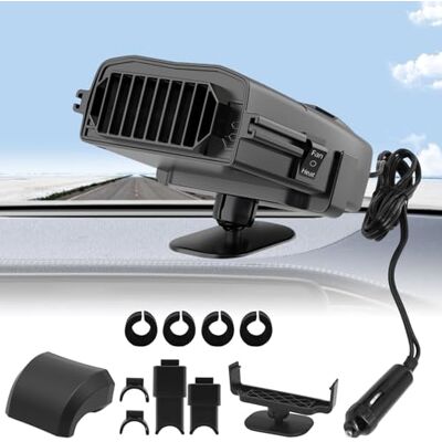 HASAIKA ® Chauffage de Voiture 2 en 1, Chauffage Voiture Portable, 12V 150W Dégivreur et Désembuage, Dégivreur Rotatif à 360° pour Voiture/SUV/Van HASAIKA ® Chauffage de Voiture 2 en 1, Chauffage Voiture Portable, 12V 150W Dégivreur et Désembuage, Dégivreur Rotatif à 360° pour Voiture/SUV/Van