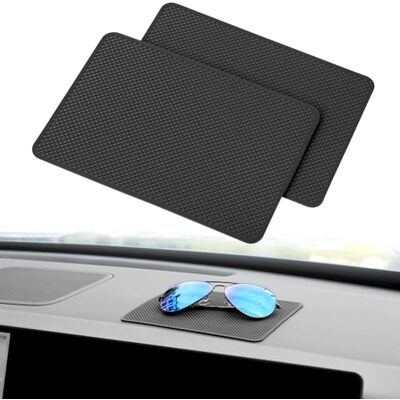 QWORK ® Lot de 2 tapis antidérapants pour tableau de bord de voiture 18 x 13 cm Motif diamant Matériau PU Tapis antidérapant multifonction pour téléphones, lunettes de soleil, clés, etc QWORK ® Lot de 2 tapis antidérapants pour tableau de bord de voiture 18 x 13 cm Motif diamant Matériau PU Tapis antidérapant multifonction pour téléphones, lunettes de soleil, clés, etc