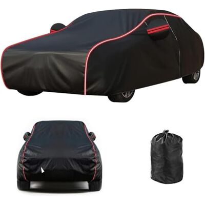 Ansixeay Housse de voiture complète pour Fiat Panda 2012-2024, toutes saisons, avec fermeture éclair de porte, imperméable, coupe-vent, protection contre le soleil, la pluie, la neige Ansixeay Housse de voiture complète pour Fiat Panda 2012-2024, toutes saisons, avec fermeture éclair de porte, imperméable, coupe-vent, protection contre le soleil, la pluie, la neige