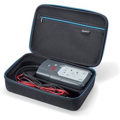 Supremery Étui compatible avec chargeur de batterie intelligent et automatique Bosch C7 12 V-24 V avec compartiment pour accessoires pour crochets, raccords rapides Supremery Étui compatible avec chargeur de batterie intelligent et automatique Bosch C7 12 V-24 V avec compartiment pour accessoires pour crochets, raccords rapides