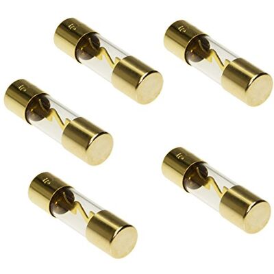 Adapter Universe Lot de 5 fusibles de verre AGU doré 40 A pour voiture Adapter Universe Lot de 5 fusibles de verre AGU doré 40 A pour voiture