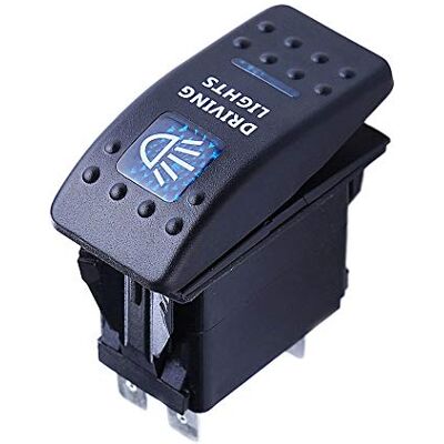Mintice Interrupteur à Bascule Commutateur Lampe Lumière LED Bleu 12V 20A pour Voiture Bateau Moto (Driving Light) Mintice Interrupteur à Bascule Commutateur Lampe Lumière LED Bleu 12V 20A pour Voiture Bateau Moto (Driving Light)