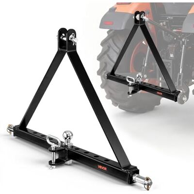 VEVOR Attelage de Remorque 3 Points avec Boule et Goupille, Triangle d'Attelage, Adaptateur de Remorquage pour Tracteur Catégorie 2, Compatible avec Kubota, Ford, John Deere, Massey Ferguson, Yanmar VEVOR Attelage de Remorque 3 Points avec Boule et Goupille, Triangle d'Attelage, Adaptateur de Remorquage pour Tracteur Catégorie 2, Compatible avec Kubota, Ford, John Deere, Massey Ferguson, Yanmar