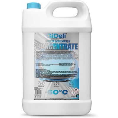 GiDeli Antigel concentré pour pare-brise 5 l Antigel -60 °C Eau de nettoyage pour protection contre le gel Nettoyant pour vitres d'hiver GiDeli Antigel concentré pour pare-brise 5 l Antigel -60 °C Eau de nettoyage pour protection contre le gel Nettoyant pour vitres d'hiver