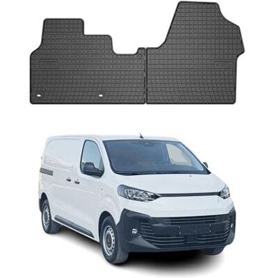 OMAC Tapis de sol pour Fiat Scudo 2022-2026 TPE 2 pièces Noir Tapis de voiture en caoutchouc, résistants aux intempéries, antidérapants, produits spécifiques au véhicule, imperméables OMAC Tapis de sol pour Fiat Scudo 2022-2026 TPE 2 pièces Noir Tapis de voiture en caoutchouc, résistants aux intempéries, antidérapants, produits spécifiques au véhicule, imperméables
