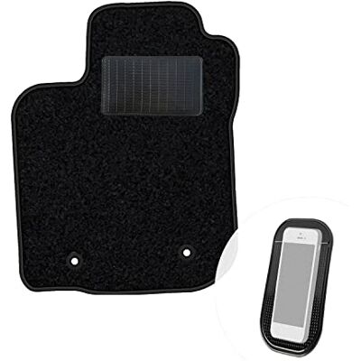 moto-MOLTICO Tapis de sol conducteur en velours pour voiture côté conducteur moto-MOLTICO Tapis de sol conducteur en velours pour voiture côté conducteur