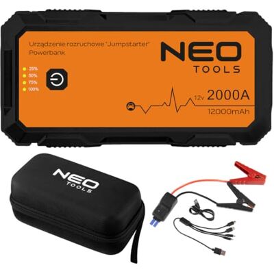 NEO TOOLS Power Bank Jump Starter 12000 mAh Batterie de voiture Booster 12 V NEO TOOLS Power Bank Jump Starter 12000 mAh Batterie de voiture Booster 12 V