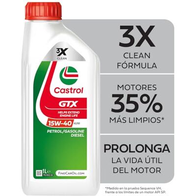 Castrol Huile Moteur GTX 15W-40 A3/B3 1-litre Castrol Huile Moteur GTX 15W-40 A3/B3 1-litre