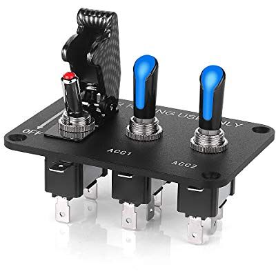 Jtron Panneau de commutation de voiture 12 V 20 A Interrupteur à bascule marche/arrêt 3 positions LED bleu pour la course Interrupteur de couverture rapide pour camping-cars bateaux Jtron Panneau de commutation de voiture 12 V 20 A Interrupteur à bascule marche/arrêt 3 positions LED bleu pour la course Interrupteur de couverture rapide pour camping-cars bateaux