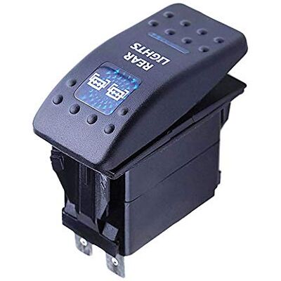 Mintice Interrupteur à Bascule Commutateur Lampe Lumière LED Bleu 12V 20A pour Voiture Bateau Moto (Rear Light) Mintice Interrupteur à Bascule Commutateur Lampe Lumière LED Bleu 12V 20A pour Voiture Bateau Moto (Rear Light)
