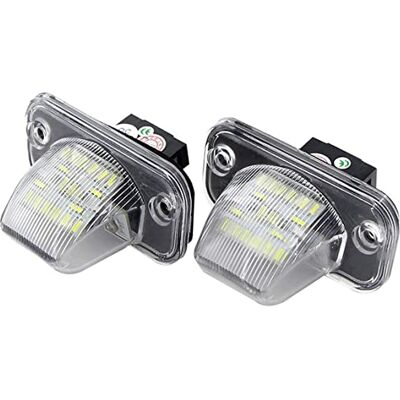 VIGORFLYRUN PARTS LTD 2Pcs LED Lumière de Plaque d'immatriculation, Canbus sans Erreur Blanc 6000K 18SMD LED Lumière pour T4 Transporter 1990-2003 Passat B5 Limousine Caddy Jetta Syncro VIGORFLYRUN PARTS LTD 2Pcs LED Lumière de Plaque d'immatriculation, Canbus sans Erreur Blanc 6000K 18SMD LED Lumière pour T4 Transporter 1990-2003 Passat B5 Limousine Caddy Jetta Syncro