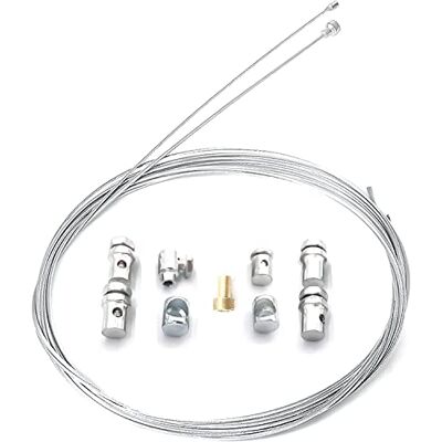 ERHUO Lot de 2 câbles d'embrayage universels de 2 m pour moto, câble d'embrayage d'urgence pour moto, câble de frein, câble d'accélérateur, kit de réparation avec tétons, pièces universelles ERHUO Lot de 2 câbles d'embrayage universels de 2 m pour moto, câble d'embrayage d'urgence pour moto, câble de frein, câble d'accélérateur, kit de réparation avec tétons, pièces universelles