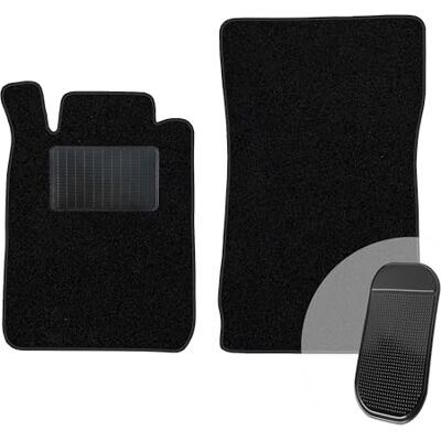 moto-MOLTICO Lot de 2 tapis de voiture avant en velours noir pour Mercedes-Benz SLK R170 1996-2004 moto-MOLTICO Lot de 2 tapis de voiture avant en velours noir pour Mercedes-Benz SLK R170 1996-2004