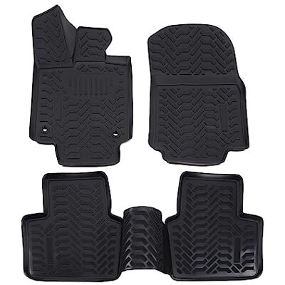 J&J AUTOMOTIVE 3D Tapis de Sol en Caoutchouc sur Mesure pour Toyota RAV4, RAV-4 2019-2025, 4pcs, Premium, Bord Haut, Noir, Antidérapant, Toutes Saisons J&J AUTOMOTIVE 3D Tapis de Sol en Caoutchouc sur Mesure pour Toyota RAV4, RAV-4 2019-2025, 4pcs, Premium, Bord Haut, Noir, Antidérapant, Toutes Saisons