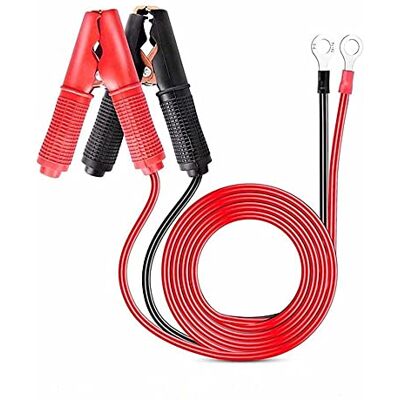 WANGCL Lot de 2 câbles de démarrage 30 A avec pinces crocodiles pour chargeur de batterie de voiture WANGCL Lot de 2 câbles de démarrage 30 A avec pinces crocodiles pour chargeur de batterie de voiture