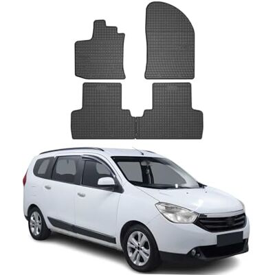 OMAC Tapis de voiture toutes saisons Compatible avec Dacia Lodgy 2012-2022 3D Bords hauts En caoutchouc Noir OMAC Tapis de voiture toutes saisons Compatible avec Dacia Lodgy 2012-2022 3D Bords hauts En caoutchouc Noir