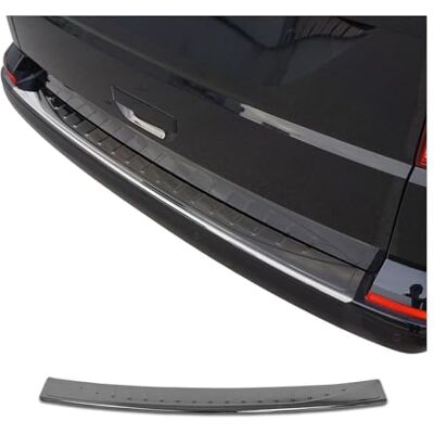 OMAC Protection de seuil de chargement pour VW Transporter T6 2015-2024 en acier inoxydable foncé Multivan Caravelle Protection de pare-chocs chromée Ajustement spécifique au véhicule OMAC Protection de seuil de chargement pour VW Transporter T6 2015-2024 en acier inoxydable foncé Multivan Caravelle Protection de pare-chocs chromée Ajustement spécifique au véhicule