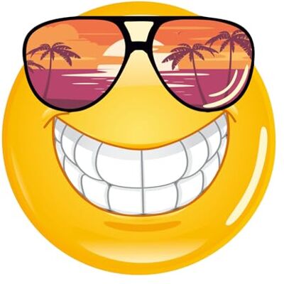 younikat Autocollant Smile Lunettes Soleil 30 cm UV Résistant kfz750 Autocollant Smile 30 cm avec lunettes de soleil, laminé UV, résistant aux intempéries, idéal voiture, remorque et camping-car younikat Autocollant Smile Lunettes Soleil 30 cm UV Résistant kfz750 Autocollant Smile 30 cm avec lunettes de soleil, laminé UV, résistant aux intempéries, idéal voiture, remorque et camping-car