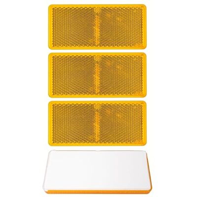 Your Day Mate Réflecteurs à Coller, 4 Pièces, Orange, 94 x 44 mm, avec Marque d'Homologation E, Réflecteur de Sécurité pour Remorque, Caravane, Poteau, Œil de Chat Droite Gauche, Trailer Reflector, catadioptre Your Day Mate Réflecteurs à Coller, 4 Pièces, Orange, 94 x 44 mm, avec Marque d'Homologation E, Réflecteur de Sécurité pour Remorque, Caravane, Poteau, Œil de Chat Droite Gauche, Trailer Reflector, catadioptre