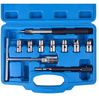 DAYUAN Lot de 10 emporte-pièces d'injecteur diesel compatibles avec Delphi Bosch BMW MERC CRD PSA Ford Fiat DAYUAN Lot de 10 emporte-pièces d'injecteur diesel compatibles avec Delphi Bosch BMW MERC CRD PSA Ford Fiat