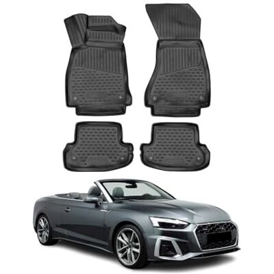 OMAC Tapis de sol en caoutchouc compatible avec Audi A5 Coupé Cabriolet F5P 2016-2024 TPE 4X OMAC Tapis de sol en caoutchouc compatible avec Audi A5 Coupé Cabriolet F5P 2016-2024 TPE 4X