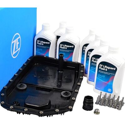 ZF 1071.298.038 Kit de vidange d'huile + 7 x S671.090.255 ATF LifeguardFluid 6 pour BMW 6HP19 6HP21 (ensemble, 8 pièces) ZF 1071.298.038 Kit de vidange d'huile + 7 x S671.090.255 ATF LifeguardFluid 6 pour BMW 6HP19 6HP21 (ensemble, 8 pièces)
