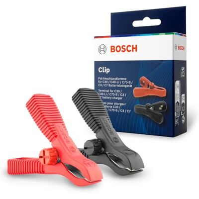 Bosch Automotive Prolongateurs 2 Pinces Crocodile Rouge et Noire Bosch Automotive Prolongateurs 2 Pinces Crocodile Rouge et Noire