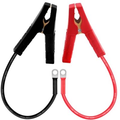 HuaLiSiJi Cable Pince Crocodile Voiture 8AWG 10 mm² Pince Crocodile avec Cable Batterie 12V 24V, pour Booster de Démarrage de Saut de Voiture Portable Jump Starter (50cm) HuaLiSiJi Cable Pince Crocodile Voiture 8AWG 10 mm² Pince Crocodile avec Cable Batterie 12V 24V, pour Booster de Démarrage de Saut de Voiture Portable Jump Starter (50cm)