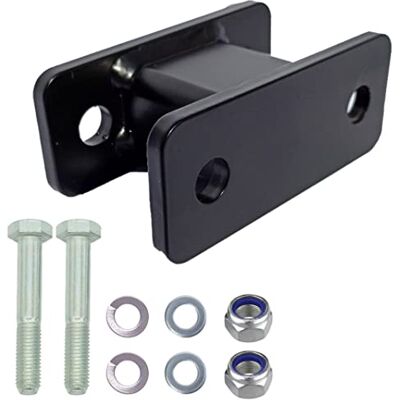 XIMPLIO Rallonge d'attelage de remorque 75 mm Adaptateur pour boule ŕ bride AHK 2 trous 90 mm Espacement des trous XIMPLIO Rallonge d'attelage de remorque 75 mm Adaptateur pour boule ŕ bride AHK 2 trous 90 mm Espacement des trous