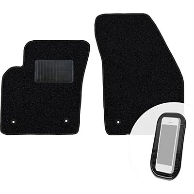 moto-MOLTICO Lot de 2 tapis de voiture avant en velours noir pour Tesla Model S à partir de 2012 moto-MOLTICO Lot de 2 tapis de voiture avant en velours noir pour Tesla Model S à partir de 2012