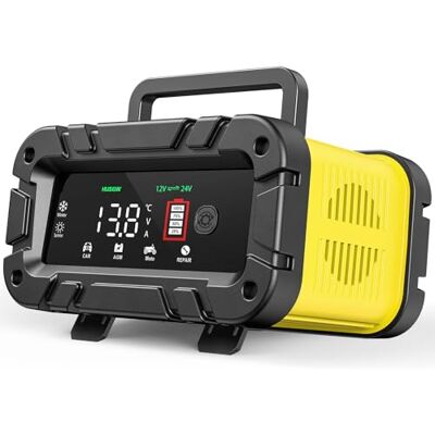 Husgw Chargeur de batteries, chargeur de batterie de voiture intelligent entièrement automatique, l'écran LCD est utilisé dans le chargeur de batterie de voiture, moto, etc. (20 A) Husgw Chargeur de batteries, chargeur de batterie de voiture intelligent entièrement automatique, l'écran LCD est utilisé dans le chargeur de batterie de voiture, moto, etc. (20 A)