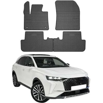 OMAC Tapis de voiture tous temps compatibles avec DS7 Crossback 2017-2022 Ajustement 3D Tapis en caoutchouc tous temps Noir 4 pièces OMAC Tapis de voiture tous temps compatibles avec DS7 Crossback 2017-2022 Ajustement 3D Tapis en caoutchouc tous temps Noir 4 pièces
