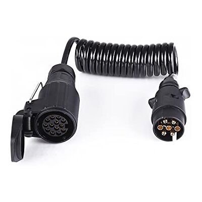 BEIJISTAR 1.5M Rallonge Remorque 7-13 Broches, 12V Rallonge Remorque avec Prise Mâle 7 Broches et Prise Femelle 13 Broches, Rallonge Spirale Câble Remorque, pour Camion Caravane RV Véhicules Agricoles BEIJISTAR 1.5M Rallonge Remorque 7-13 Broches, 12V Rallonge Remorque avec Prise Mâle 7 Broches et Prise Femelle 13 Broches, Rallonge Spirale Câble Remorque, pour Camion Caravane RV Véhicules Agricoles
