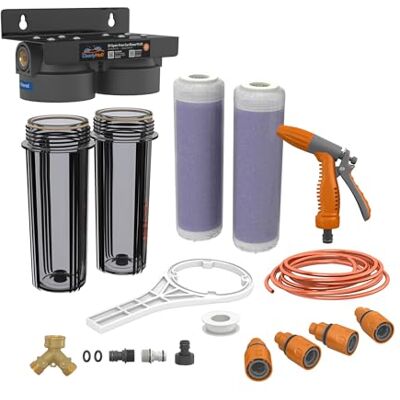 Clearly MaD Système de rinçage de voiture à eau déionisée sans taches pour lavage de voiture, camping-car et moto, avec tuyau Clearly MaD Système de rinçage de voiture à eau déionisée sans taches pour lavage de voiture, camping-car et moto, avec tuyau