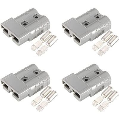 WANGCL 4 pièces Connecteur de Batterie borne de câble de Prise, Prise de Connexion Rapide 600 V 50 A pour remorque de Caravane de Chariot élévateur-Gris WANGCL 4 pièces Connecteur de Batterie borne de câble de Prise, Prise de Connexion Rapide 600 V 50 A pour remorque de Caravane de Chariot élévateur-Gris
