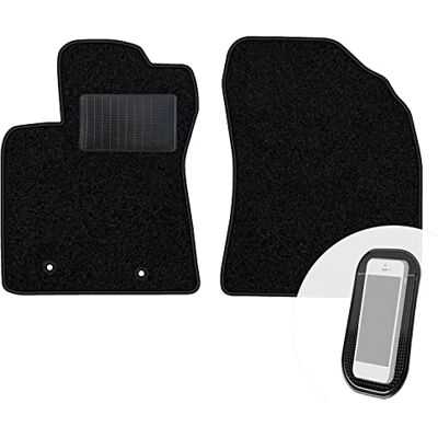 moto-MOLTICO Lot de 2 tapis de voiture avant en velours noir pour Toyota Avensis III 2009-2018 moto-MOLTICO Lot de 2 tapis de voiture avant en velours noir pour Toyota Avensis III 2009-2018