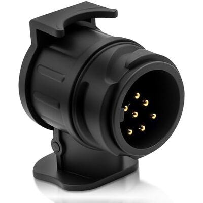 YESLUSY Adaptateur 13 à 7 pôles, 12 V adaptateur prise remorque 13 à 7 broches étanche pour voiture, RV, crochet de remorquage, porte-vélo YESLUSY Adaptateur 13 à 7 pôles, 12 V adaptateur prise remorque 13 à 7 broches étanche pour voiture, RV, crochet de remorquage, porte-vélo