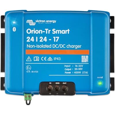 Victron Energy Orion-TR Smart 24/24-Volt 17 A 400 W CC-CC Chargeur Non Isolé (Bluetooth) Victron Energy Orion-TR Smart 24/24-Volt 17 A 400 W CC-CC Chargeur Non Isolé (Bluetooth)