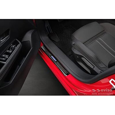 AVISA Protège seuils de porte - Mirror Black Inox pour Opel Astra (L) - 4 pièces AVISA Protège seuils de porte - Mirror Black Inox pour Opel Astra (L) - 4 pièces