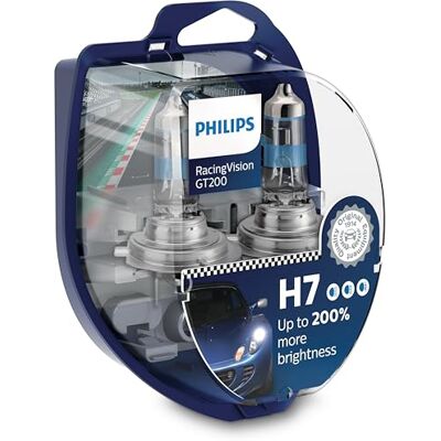 Philips automotive lighting RacingVision GT200 H7 lampe pour éclairage avant +200%, set de 2 Blanc Philips automotive lighting RacingVision GT200 H7 lampe pour éclairage avant +200%, set de 2 Blanc