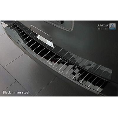Avisa Protection de seuil arrière inox Noir-Chromé compatible avec Citroën Spacetourer/Peugeot Traveller/Toyota Proace Verso 2016- 'Ribs' Avisa Protection de seuil arrière inox Noir-Chromé compatible avec Citroën Spacetourer/Peugeot Traveller/Toyota Proace Verso 2016- 'Ribs'