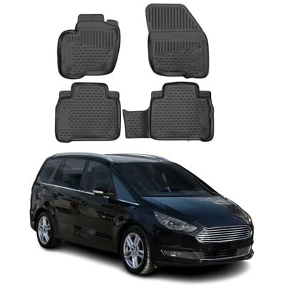 OMAC Tapis de sol pour Ford S-Max Galaxy 2015-2024 TPE 4X Noir Tapis de sol en caoutchouc pour voiture, toutes saisons, produit spécifique au véhicule, antidérapant, ajustement 3D OMAC Tapis de sol pour Ford S-Max Galaxy 2015-2024 TPE 4X Noir Tapis de sol en caoutchouc pour voiture, toutes saisons, produit spécifique au véhicule, antidérapant, ajustement 3D