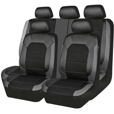 HHCVLUZI Housses de siège de voiture pour Peugeot 2008 Gt Line Gt-Line Suv, housse de siège avant et arrière de voiture en cuir PU coussins protecteurs respirants et imperméables, B/gris HHCVLUZI Housses de siège de voiture pour Peugeot 2008 Gt Line Gt-Line Suv, housse de siège avant et arrière de voiture en cuir PU coussins protecteurs respirants et imperméables, B/gris