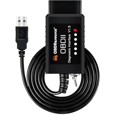 OBDResource FORScan ELMconfig OBD2 Adaptateur USB Scanner ELM327 Outil de Diagnostic avec MS-CAN HS-CAN pour le Diagnostic de Voiture pour Ford Mazda Mercury OBDResource FORScan ELMconfig OBD2 Adaptateur USB Scanner ELM327 Outil de Diagnostic avec MS-CAN HS-CAN pour le Diagnostic de Voiture pour Ford Mazda Mercury