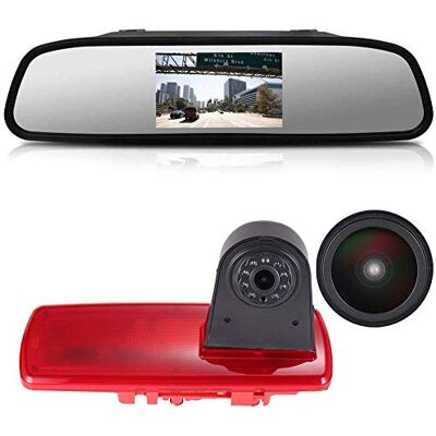 Navinio 1280 x 720 pixels Troisième toit Feu stop Caméra de recul Pour Fiat Talento Nissan NV300 Primastar Renault Traffic 3 Opel Vivaro + écran LCD HD 4,3 Navinio 1280 x 720 pixels Troisième toit Feu stop Caméra de recul Pour Fiat Talento Nissan NV300 Primastar Renault Traffic 3 Opel Vivaro + écran LCD HD 4,3