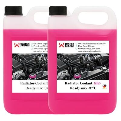 WWotan Solutions 10 Liters Wotan's Liquide de Refroidissement G12+ Violet – Universel et Mélangeable – Prêt à l'Emploi (-37°C) – (2x5 L) – Protection Longue Durée OAT – Sans Silicate WWotan Solutions 10 Liters Wotan's Liquide de Refroidissement G12+ Violet – Universel et Mélangeable – Prêt à l'Emploi (-37°C) – (2x5 L) – Protection Longue Durée OAT – Sans Silicate