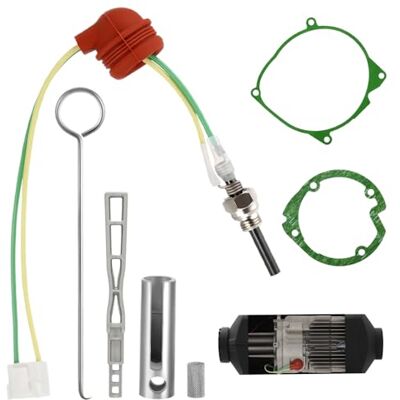 BNGXR Bougie de préchauffage diesel 12 V 2 kW 5 kW / 8 kW Kit de bougie de préchauffage en céramique Pièces de rechange pour chauffage auxiliaire Joint de bougie de préchauffage Clé de BNGXR Bougie de préchauffage diesel 12 V 2 kW 5 kW / 8 kW Kit de bougie de préchauffage en céramique Pièces de rechange pour chauffage auxiliaire Joint de bougie de préchauffage Clé de